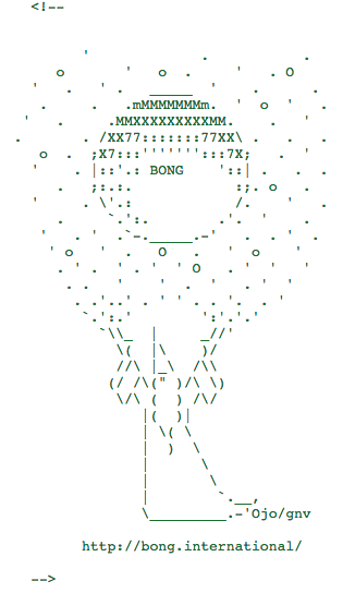 bong international ascii