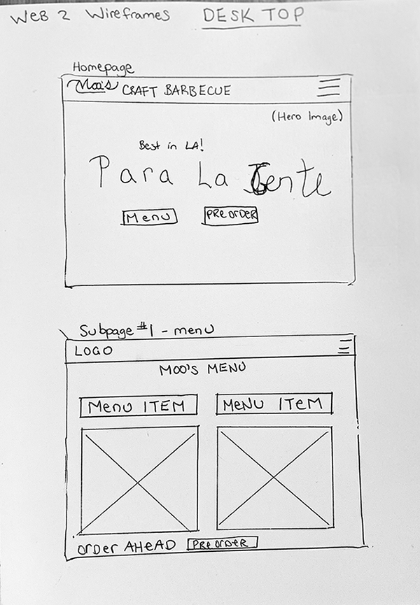 desktop wireframe