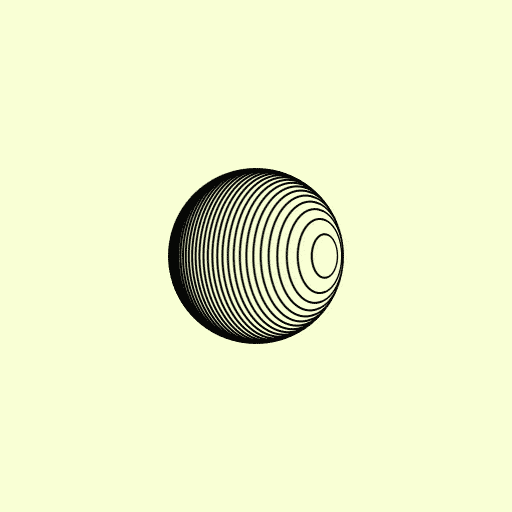 morphing sphere in different directions
