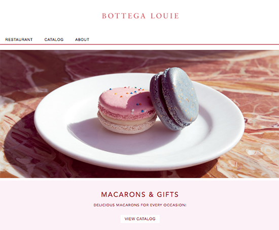 bottega louie webpage