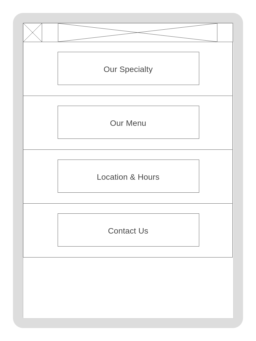 Tablet Wireframe