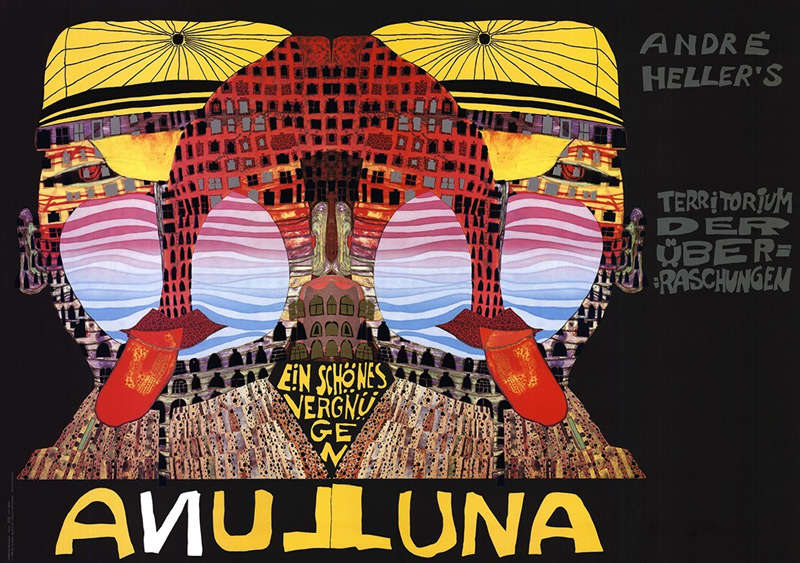 Poster design for Andre Heller's Luna Luna. 1988
