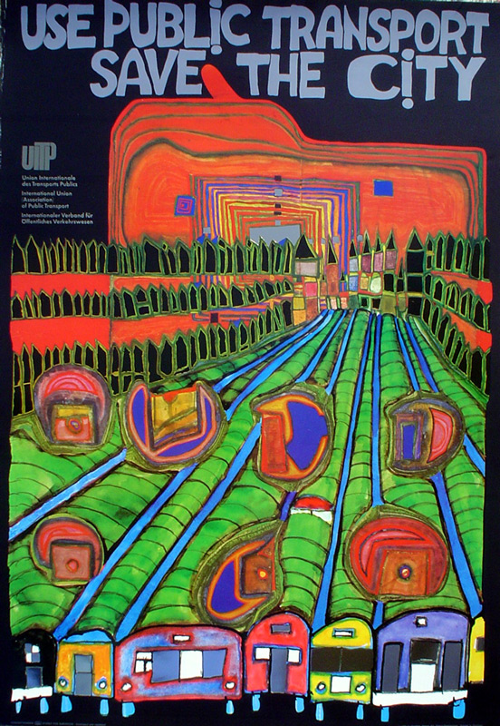 Poster design for International Association of Public Transport in Brussels. 1989